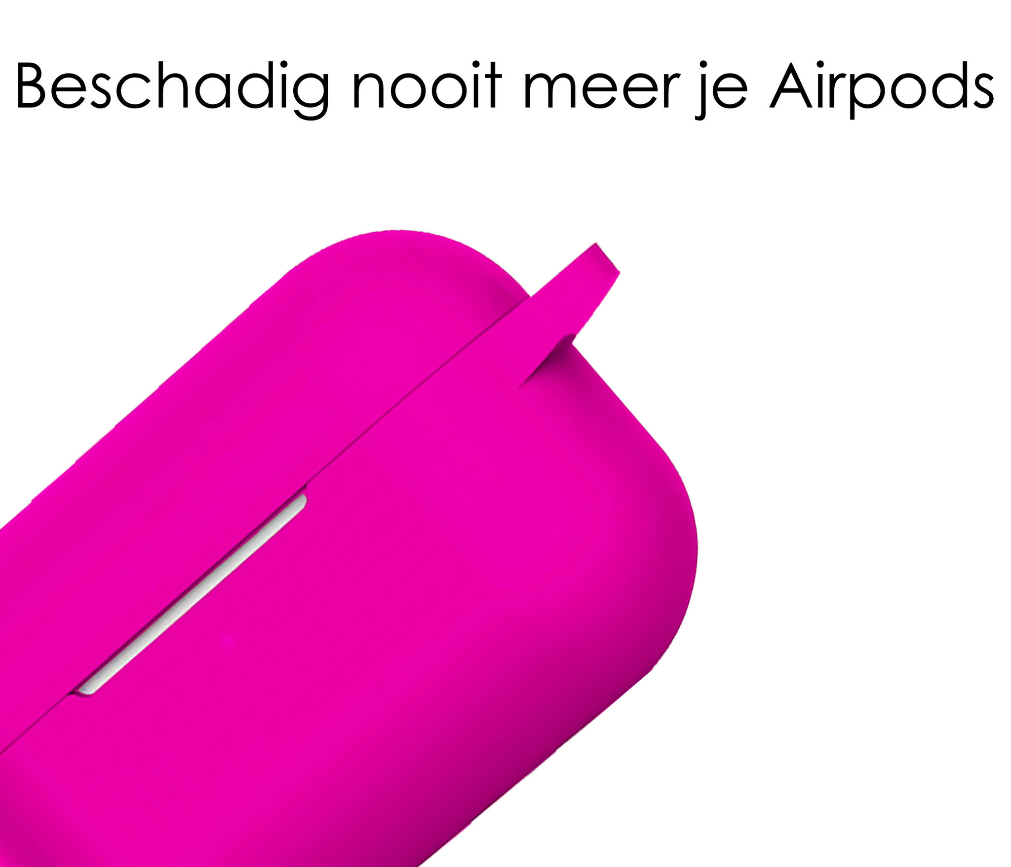 NoXx Hoes Geschikt voor Airpods Pro Hoesje Cover Silicone Case Hoes - Donkerroze - 2x