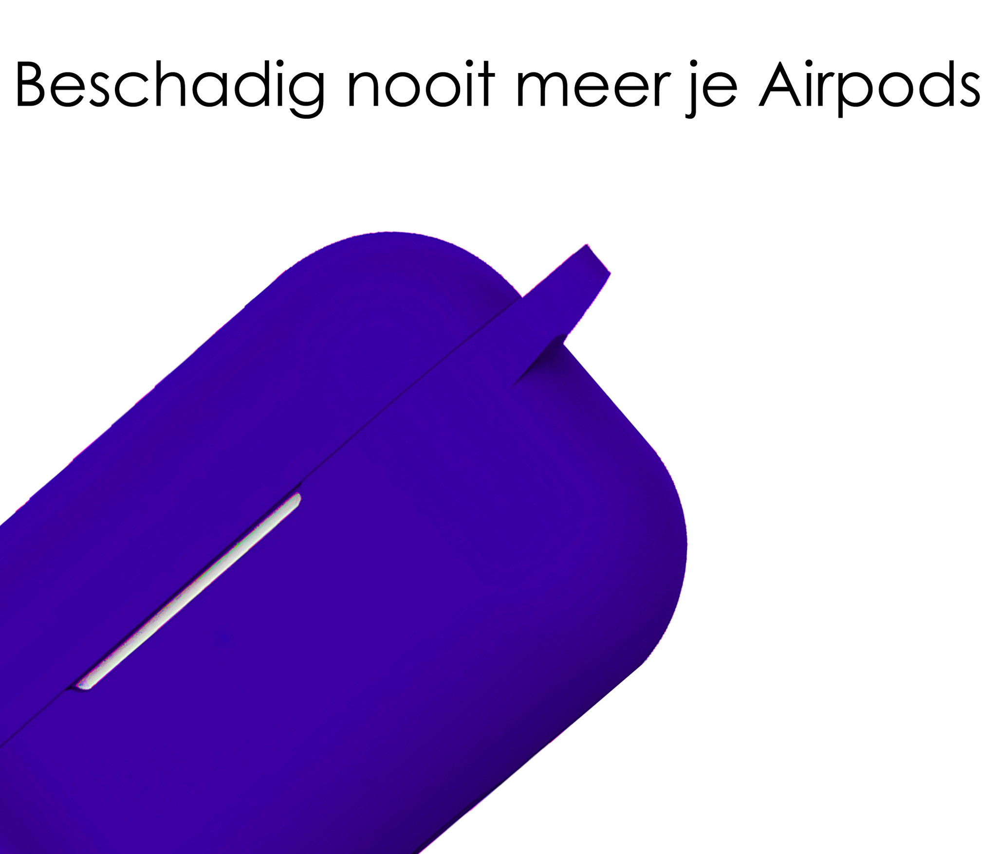 NoXx Hoes Geschikt voor Airpods Pro Hoesje Cover Silicone Case Hoes - Donkerblauw - 2x