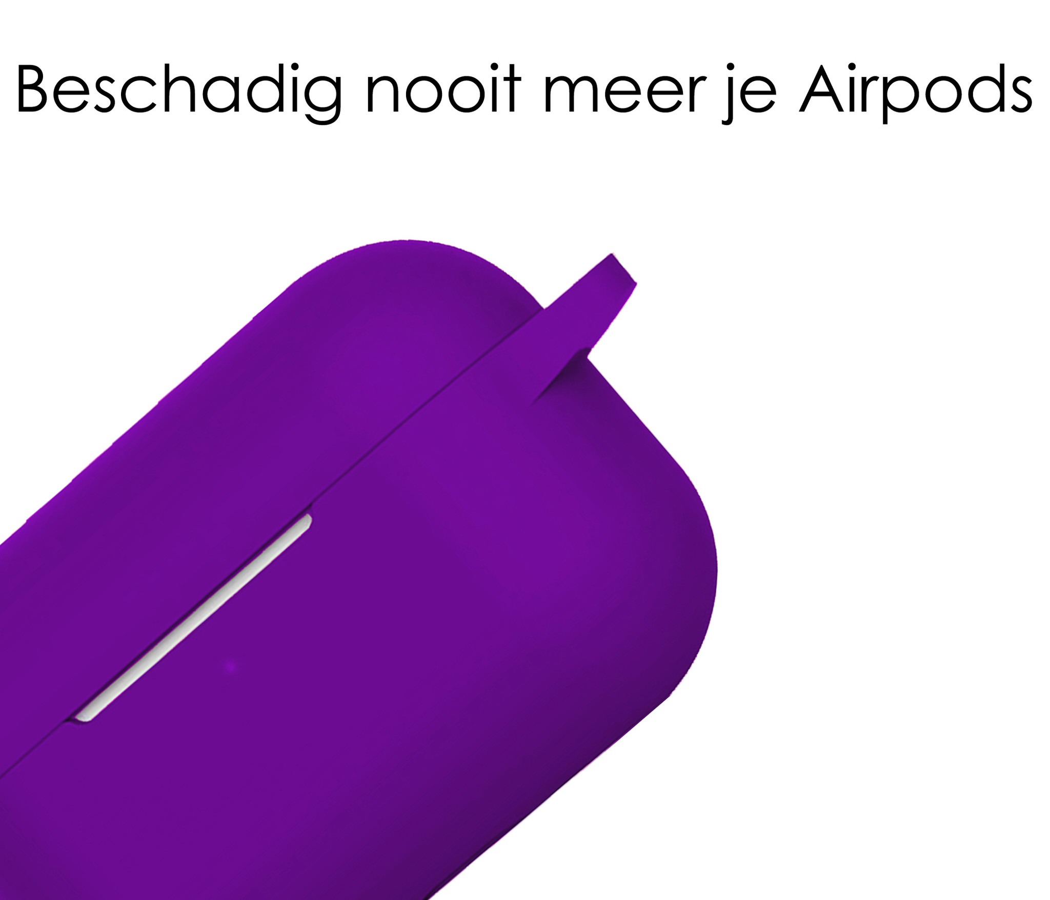 NoXx Hoes Geschikt voor Airpods Pro Hoesje Cover Silicone Case Hoes - Paars