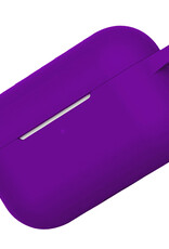 NoXx Hoes Geschikt voor Airpods Pro Hoesje Cover Silicone Case Hoes - Paars