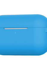 NoXx Hoes Geschikt voor Airpods Pro Hoesje Cover Silicone Case Hoes - Lichtblauw