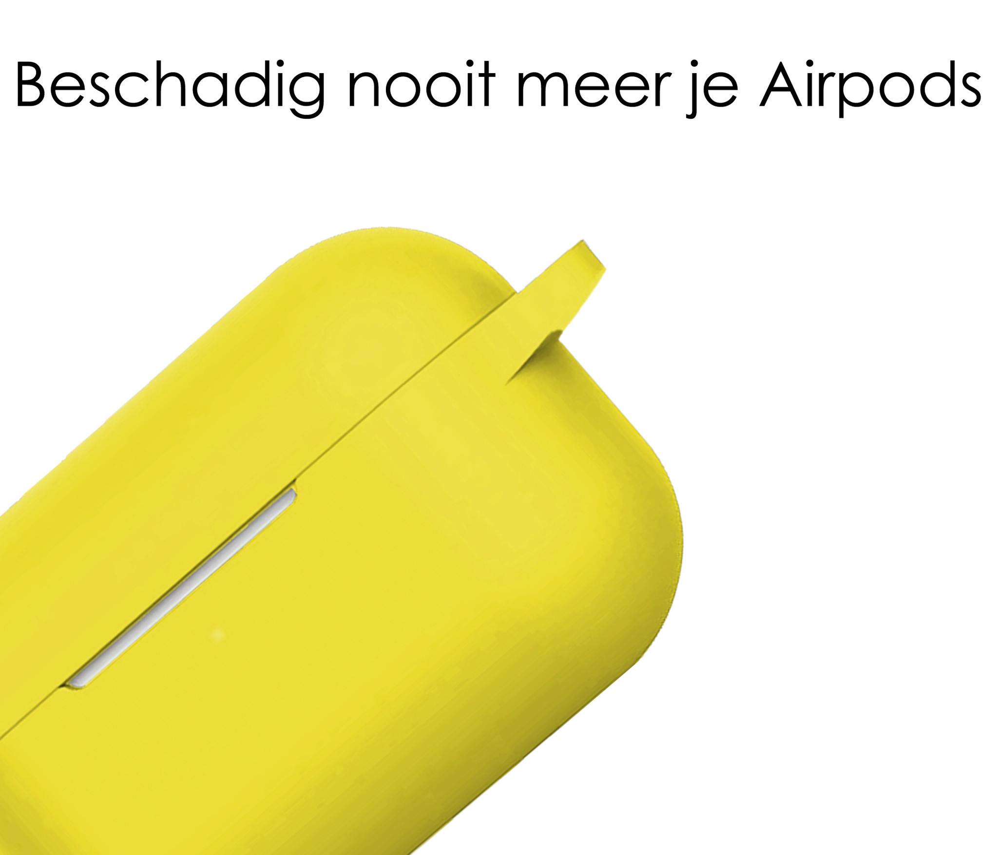 NoXx Hoes Geschikt voor Airpods Pro Hoesje Cover Silicone Case Hoes - Geel