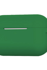 NoXx Hoes Geschikt voor Airpods Pro Hoesje Cover Silicone Case Hoes - Donkergroen