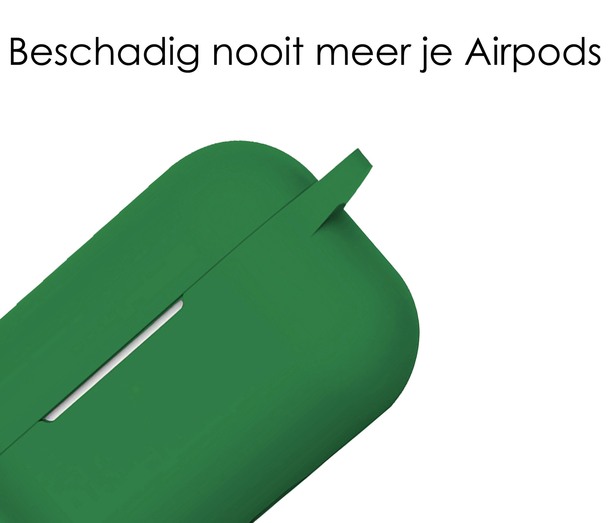 NoXx Hoes Geschikt voor Airpods Pro Hoesje Cover Silicone Case Hoes - Donkergroen