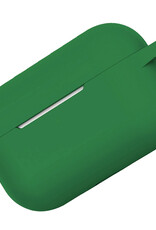 NoXx Hoes Geschikt voor Airpods Pro Hoesje Cover Silicone Case Hoes - Donkergroen