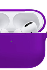 BASEY. Case Geschikt voor Airpods Pro Hoesje Siliconen Hoes Cover - Hoes Geschikt voor Apple Airpods Pro Case Siliconen - Paars - 2 Stuks