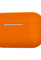 BASEY. Case Geschikt voor Airpods Pro Hoesje Siliconen Hoes Cover - Hoes Geschikt voor Apple Airpods Pro Case Siliconen - Oranje - 2 Stuks