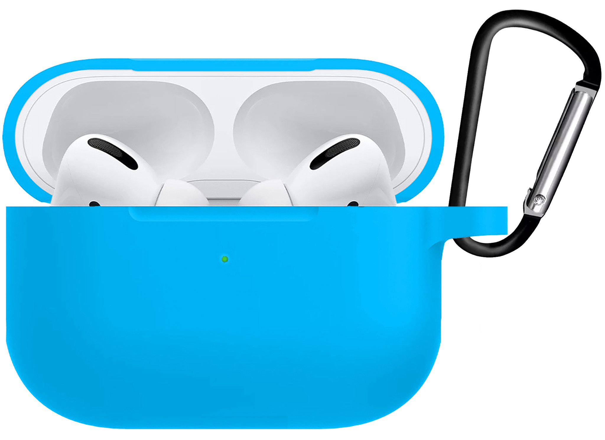 BASEY. Case Geschikt voor Airpods Pro Hoesje Siliconen Hoes Cover - Hoes Geschikt voor Apple Airpods Pro Case Siliconen - Lichtblauw - 2 Stuks