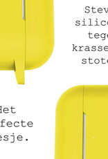 BASEY. Case Geschikt voor Airpods Pro Hoesje Siliconen Hoes Cover - Hoes Geschikt voor Apple Airpods Pro Case Siliconen - Geel - 2 Stuks