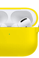BASEY. Case Geschikt voor Airpods Pro Hoesje Siliconen Hoes Cover - Hoes Geschikt voor Apple Airpods Pro Case Siliconen - Geel - 2 Stuks