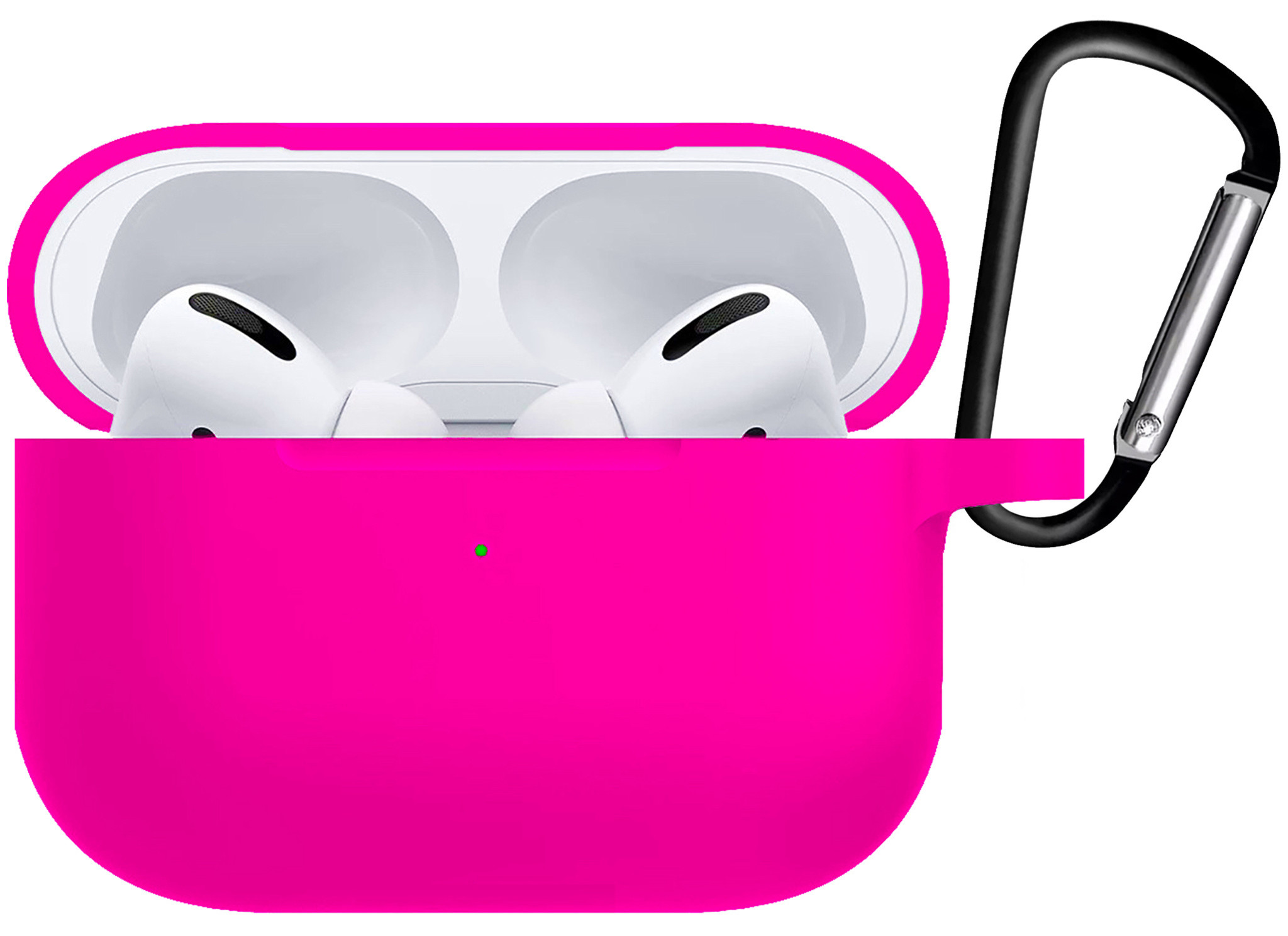 BASEY. Case Geschikt voor Airpods Pro Hoesje Siliconen Hoes Cover - Hoes Geschikt voor Apple Airpods Pro Case Siliconen - Donkerroze - 2 Stuks