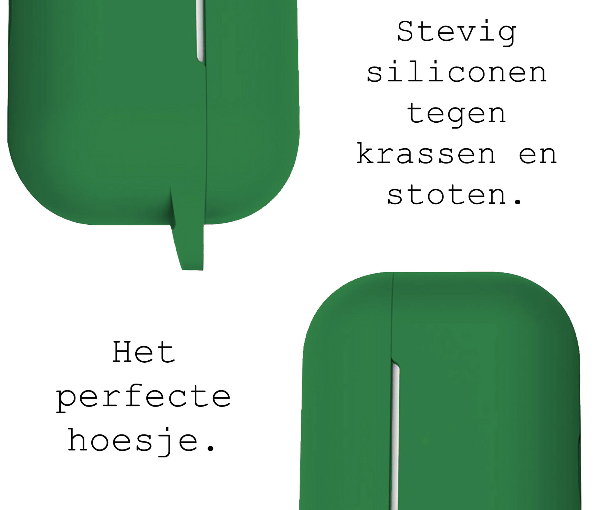 BASEY. Case Geschikt voor Airpods Pro Hoesje Siliconen Hoes Cover - Hoes Geschikt voor Apple Airpods Pro Case Siliconen - Donkergroen - 2 Stuks