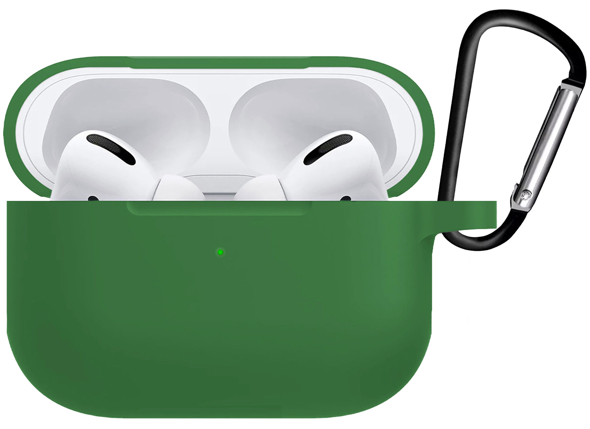 BASEY. Case Geschikt voor Airpods Pro Hoesje Siliconen Hoes Cover - Hoes Geschikt voor Apple Airpods Pro Case Siliconen - Donkergroen - 2 Stuks