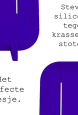 BASEY. Case Geschikt voor Airpods Pro Hoesje Siliconen Hoes Cover - Hoes Geschikt voor Apple Airpods Pro Case Siliconen - Donkerblauw - 2 Stuks