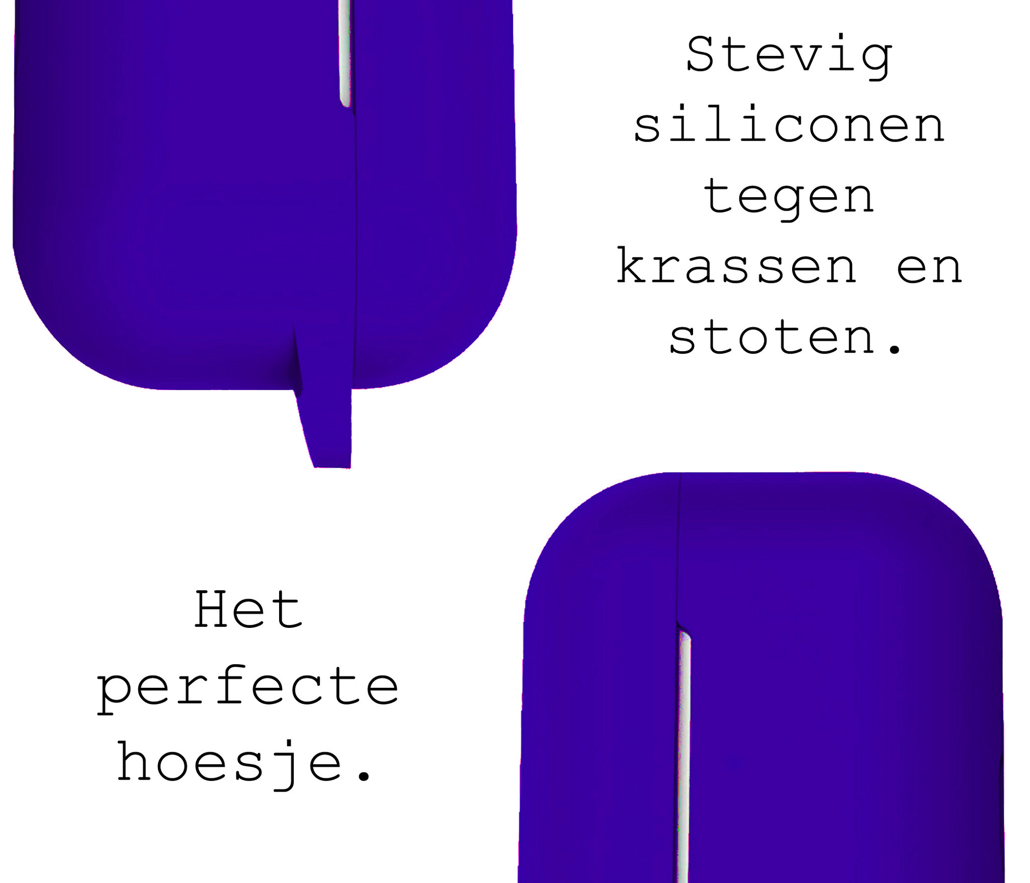 BASEY. Case Geschikt voor Airpods Pro Hoesje Siliconen Hoes Cover - Hoes Geschikt voor Apple Airpods Pro Case Siliconen - Donkerblauw - 2 Stuks