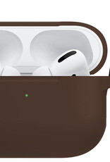 BASEY. Case Geschikt voor Airpods Pro Hoesje Siliconen Hoes Cover - Hoes Geschikt voor Apple Airpods Pro Case Siliconen - Bruin - 2 Stuks