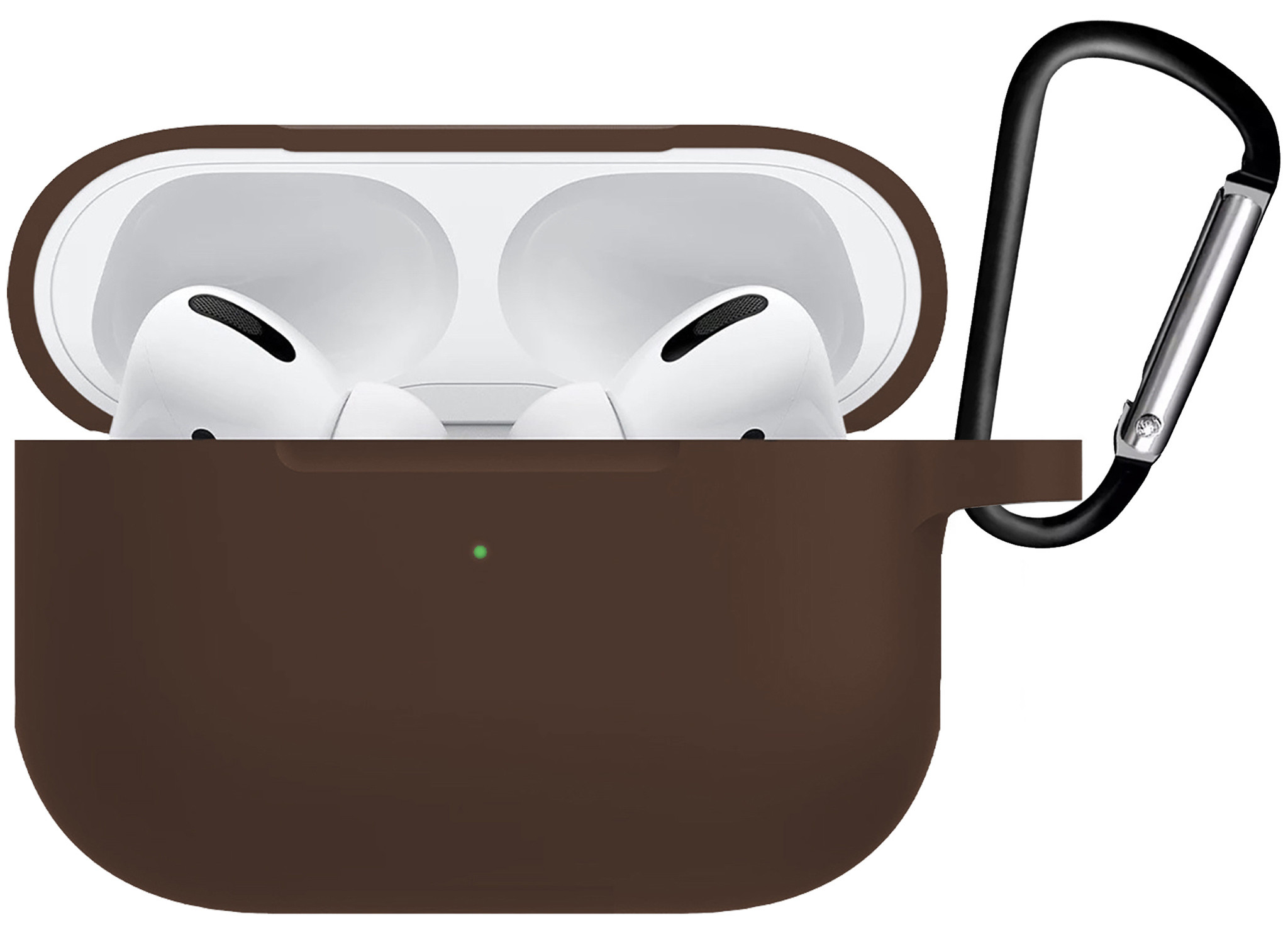 BASEY. Case Geschikt voor Airpods Pro Hoesje Siliconen Hoes Cover - Hoes Geschikt voor Apple Airpods Pro Case Siliconen - Bruin - 2 Stuks