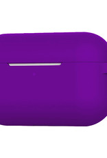 BASEY. Case Geschikt voor Airpods Pro Hoesje Siliconen Hoes Cover - Hoes Geschikt voor Apple Airpods Pro Case Siliconen - Paars