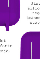 BASEY. Case Geschikt voor Airpods Pro Hoesje Siliconen Hoes Cover - Hoes Geschikt voor Apple Airpods Pro Case Siliconen - Paars
