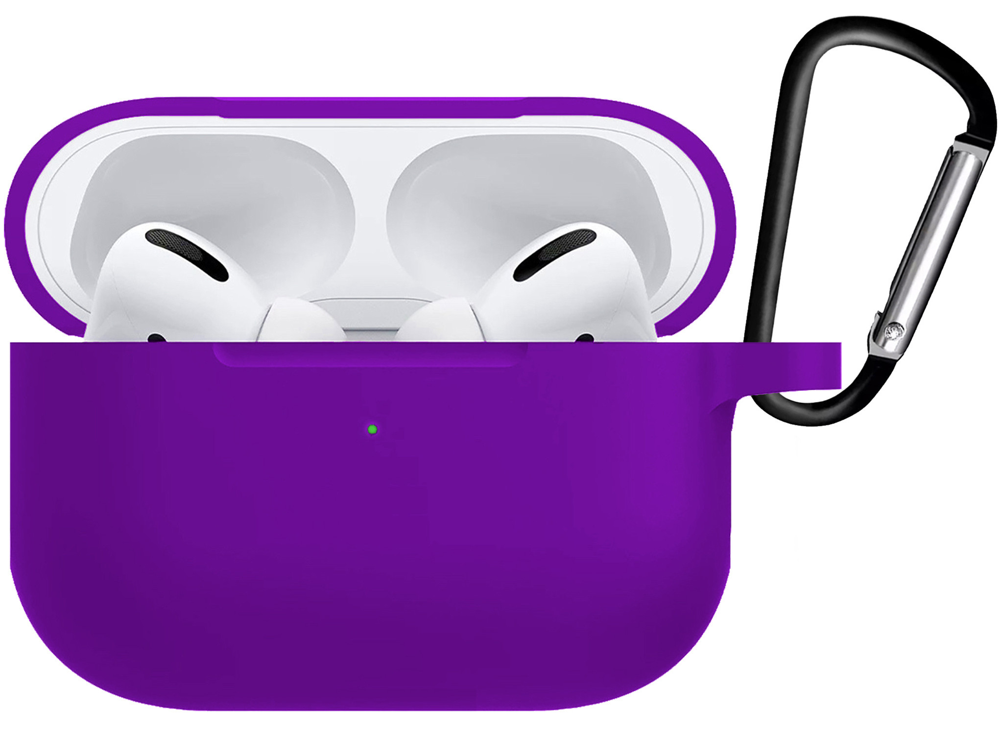 BASEY. Case Geschikt voor Airpods Pro Hoesje Siliconen Hoes Cover - Hoes Geschikt voor Apple Airpods Pro Case Siliconen - Paars