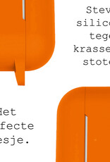 BASEY. Case Geschikt voor Airpods Pro Hoesje Siliconen Hoes Cover - Hoes Geschikt voor Apple Airpods Pro Case Siliconen - Oranje