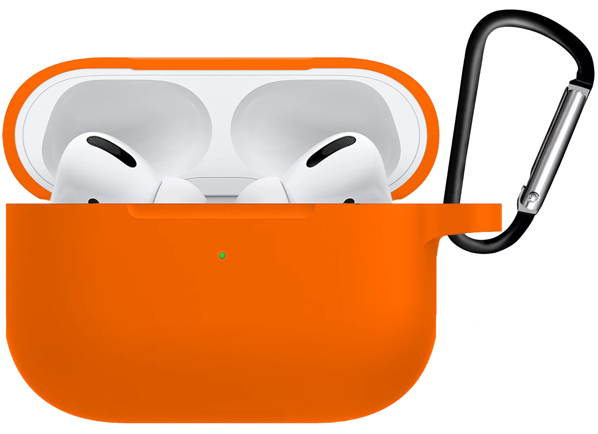 BASEY. Case Geschikt voor Airpods Pro Hoesje Siliconen Hoes Cover - Hoes Geschikt voor Apple Airpods Pro Case Siliconen - Oranje