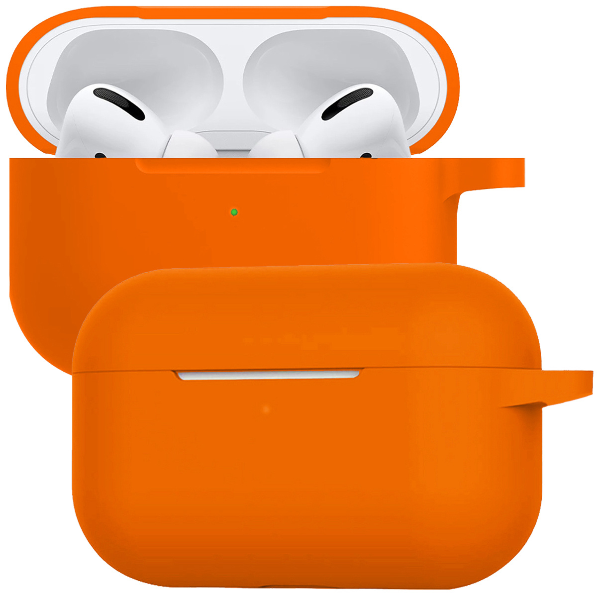BASEY. Case Geschikt voor Airpods Pro Hoesje Siliconen Hoes Cover - Hoes Geschikt voor Apple Airpods Pro Case Siliconen - Oranje