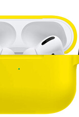 BASEY. Case Geschikt voor Airpods Pro Hoesje Siliconen Hoes Cover - Hoes Geschikt voor Apple Airpods Pro Case Siliconen - Geel