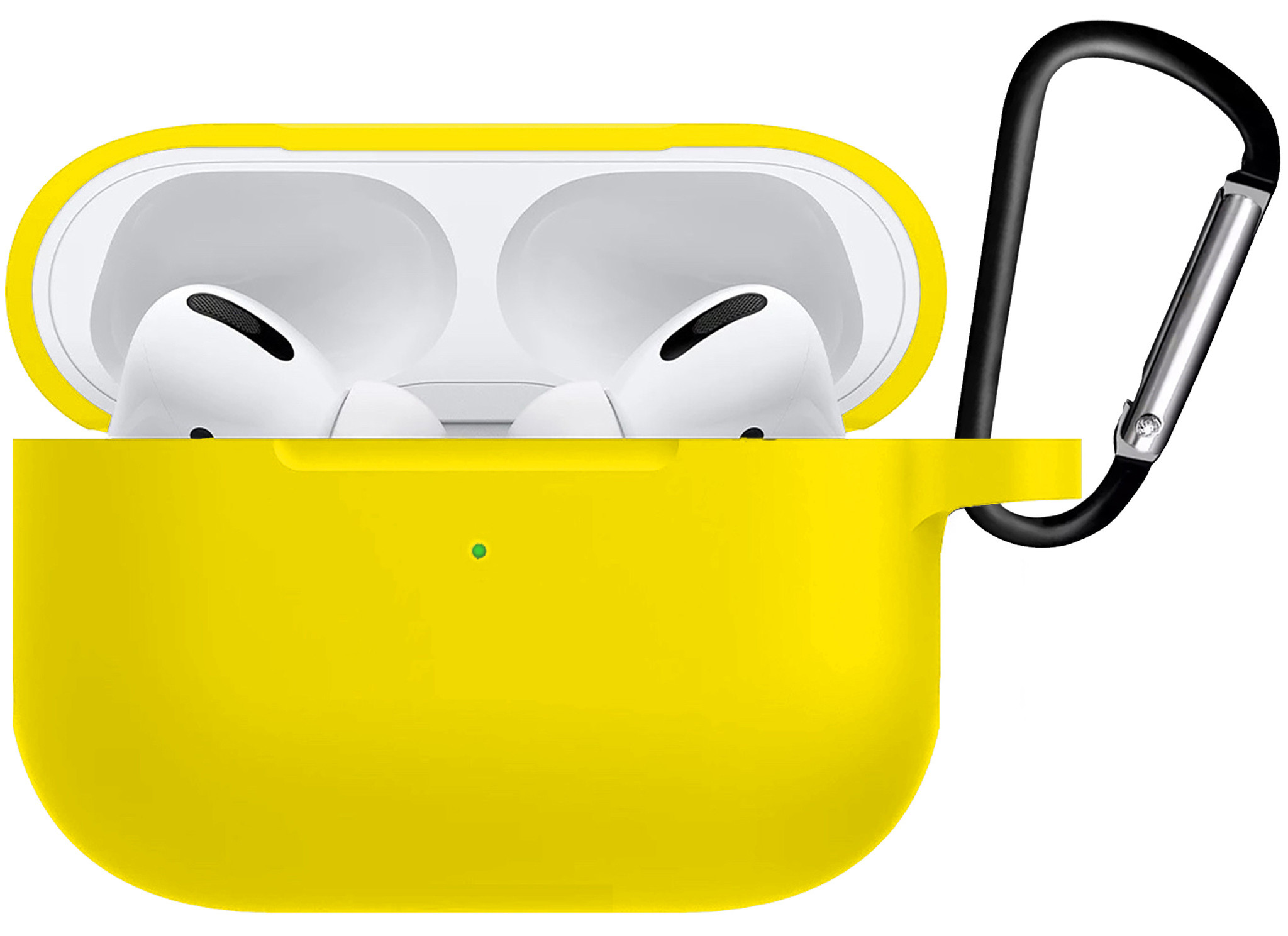 BASEY. Case Geschikt voor Airpods Pro Hoesje Siliconen Hoes Cover - Hoes Geschikt voor Apple Airpods Pro Case Siliconen - Geel