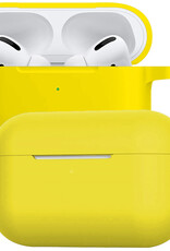 BASEY. Case Geschikt voor Airpods Pro Hoesje Siliconen Hoes Cover - Hoes Geschikt voor Apple Airpods Pro Case Siliconen - Geel