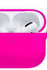 BASEY. Case Geschikt voor Airpods Pro Hoesje Siliconen Hoes Cover - Hoes Geschikt voor Apple Airpods Pro Case Siliconen - Donkerroze