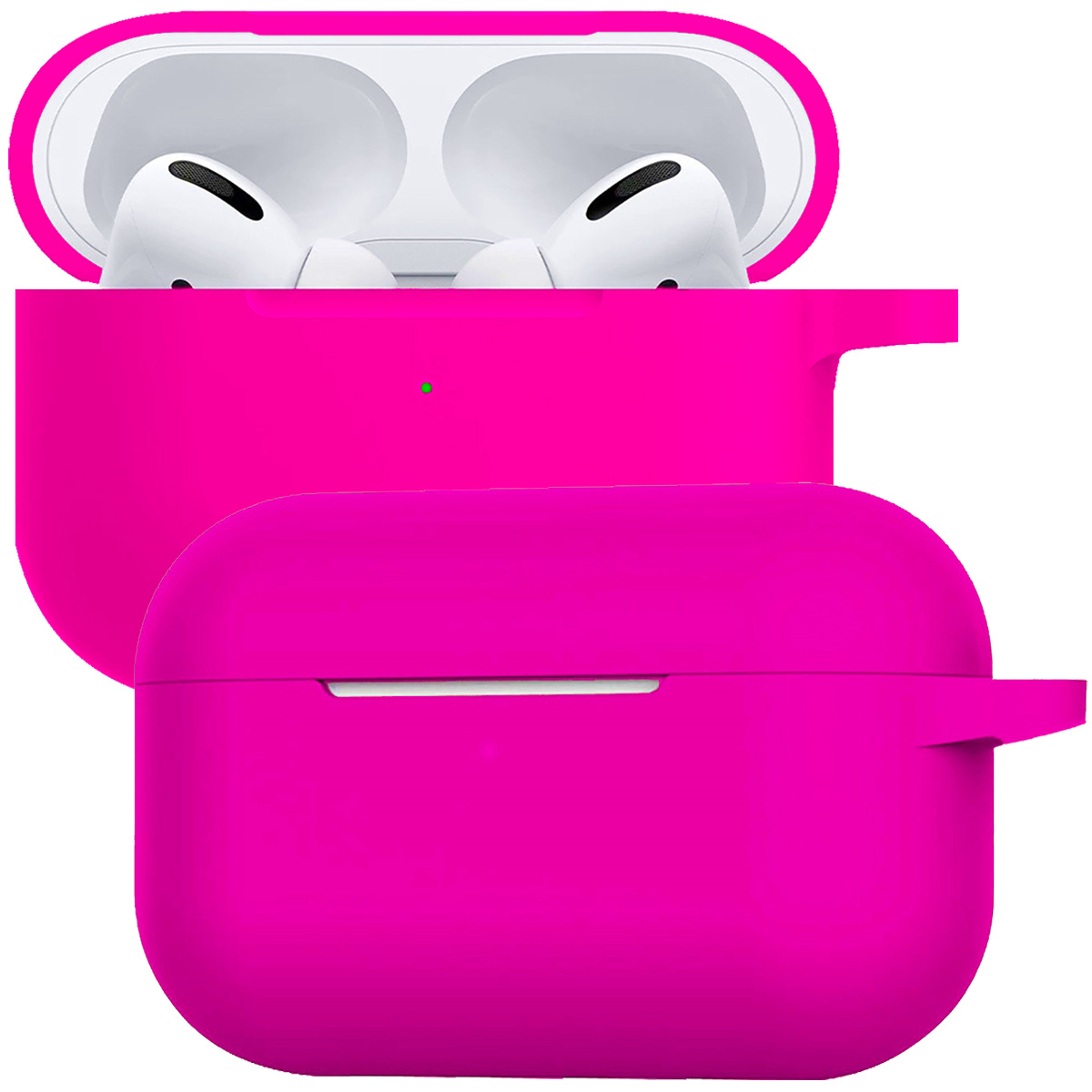 BASEY. Case Geschikt voor Airpods Pro Hoesje Siliconen Hoes Cover - Hoes Geschikt voor Apple Airpods Pro Case Siliconen - Donkerroze