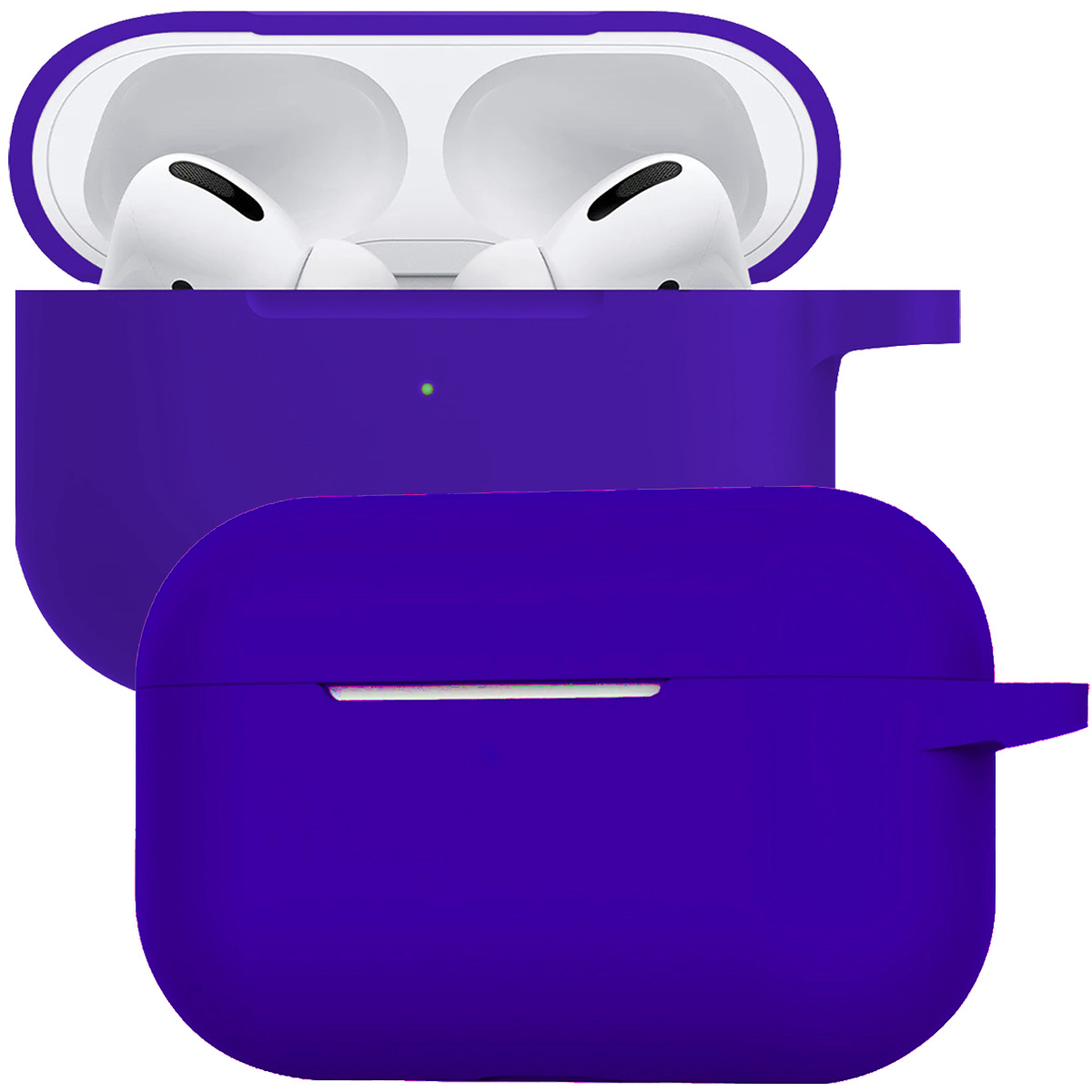 BASEY. Case Geschikt voor Airpods Pro Hoesje Siliconen Hoes Cover - Hoes Geschikt voor Apple Airpods Pro Case Siliconen - Donkerblauw