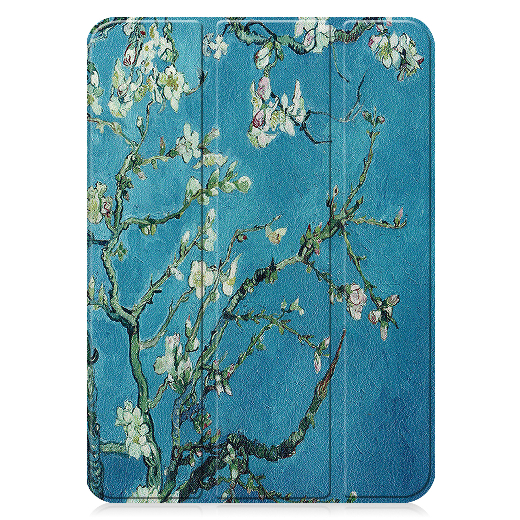 BASEY. Hoesje Geschikt voor iPad 2022 Hoes Case Tablet Hoesje Tri-fold - Hoes Geschikt voor iPad 10 Hoesje Hard Cover Bookcase Hoes - Bloesem