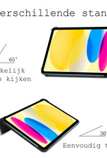 BASEY. Hoesje Geschikt voor iPad 2022 Hoes Case Tablet Hoesje Tri-fold - Hoes Geschikt voor iPad 10 Hoesje Hard Cover Bookcase Hoes - Graffity