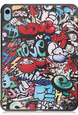 BASEY. Hoesje Geschikt voor iPad 2022 Hoes Case Tablet Hoesje Tri-fold - Hoes Geschikt voor iPad 10 Hoesje Hard Cover Bookcase Hoes - Graffity