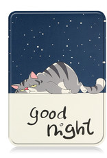 Nomfy Hoesje Geschikt voor Kobo Clara 2E Hoes Book Case - Hoes Geschikt voor Kobo Clara 2E Hoesje Book Cover - Kat