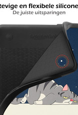 Nomfy Hoesje Geschikt voor Kobo Clara 2E Hoes Book Case - Hoes Geschikt voor Kobo Clara 2E Hoesje Book Cover - Kat