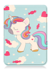 Nomfy Hoesje Geschikt voor Kobo Clara 2E Hoes Book Case - Hoes Geschikt voor Kobo Clara 2E Hoesje Book Cover - Eenhoorn