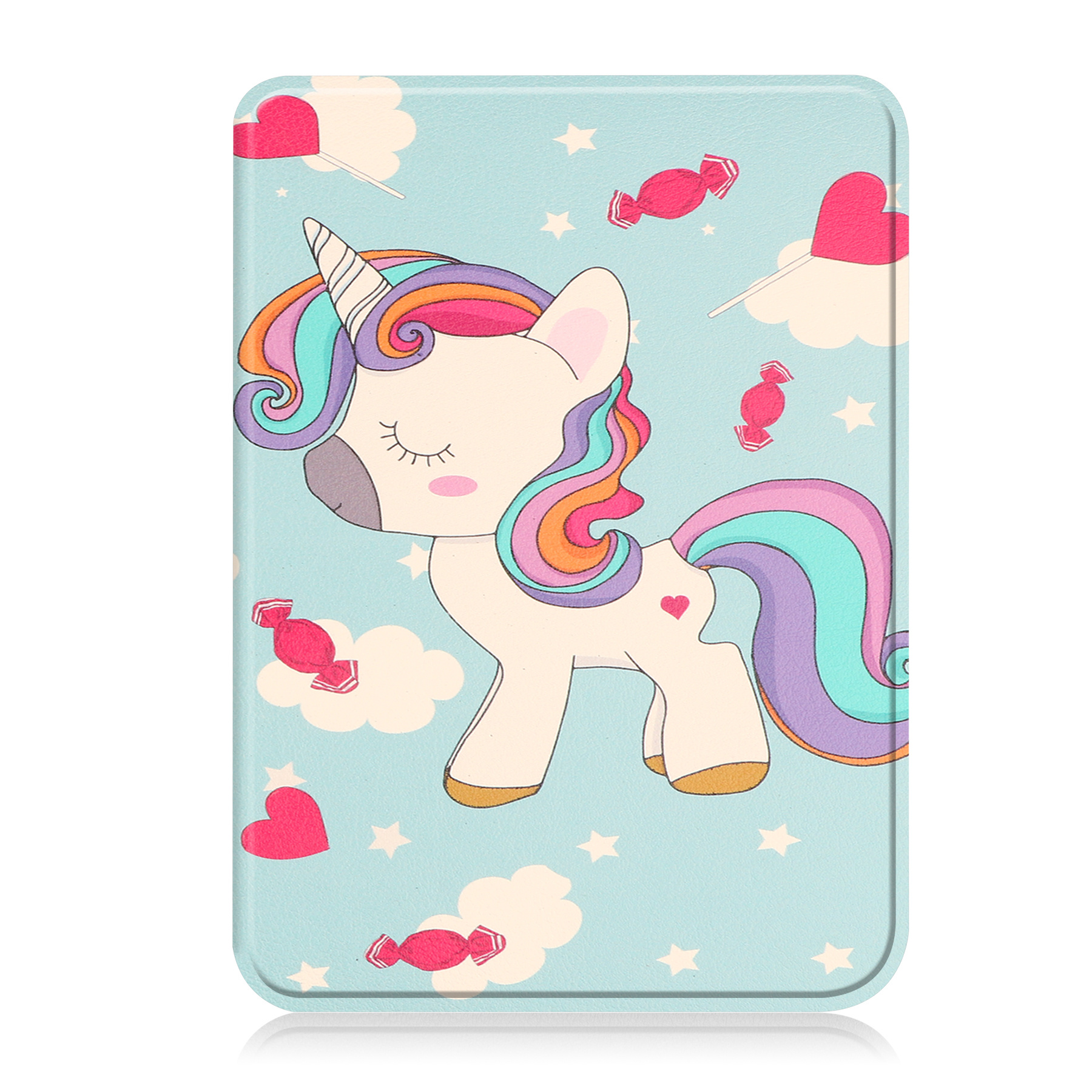 Nomfy Hoesje Geschikt voor Kobo Clara 2E Hoes Book Case - Hoes Geschikt voor Kobo Clara 2E Hoesje Book Cover - Eenhoorn