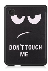 NoXx Hoes Geschikt voor Kobo Clara 2E Hoesje Bookcase Cover Book Case Hoes Sleepcover - Don't Touch Me
