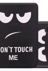 NoXx Hoes Geschikt voor Kobo Clara 2E Hoesje Bookcase Cover Book Case Hoes Sleepcover - Don't Touch Me