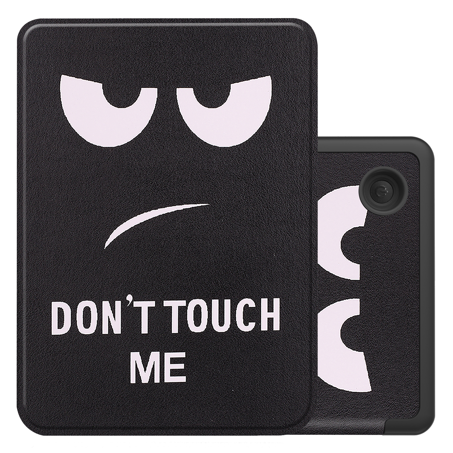 NoXx Hoes Geschikt voor Kobo Clara 2E Hoesje Bookcase Cover Book Case Hoes Sleepcover - Don't Touch Me