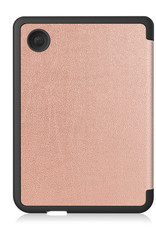 NoXx Hoes Geschikt voor Kobo Clara 2E Hoesje Bookcase Cover Book Case Hoes Sleepcover - Rosé Goud