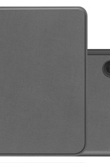 NoXx Hoes Geschikt voor Kobo Clara 2E Hoesje Bookcase Cover Book Case Hoes Sleepcover - Grijs