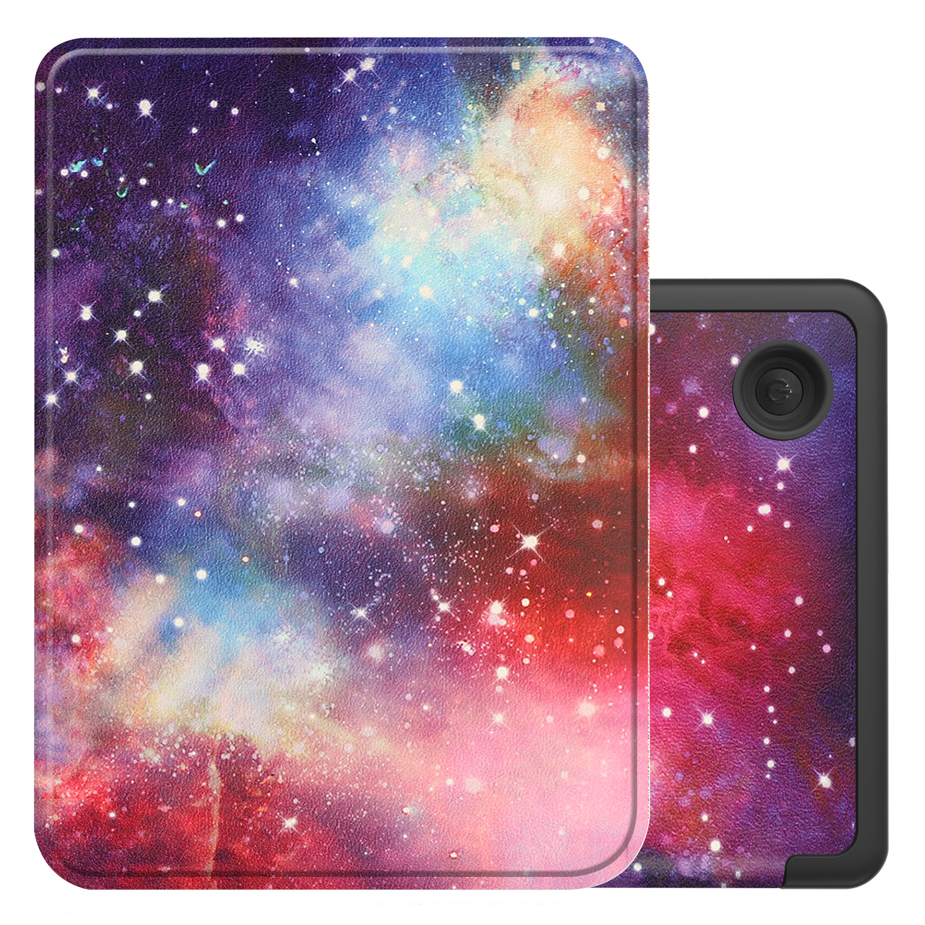 NoXx Hoes Geschikt voor Kobo Clara 2E Hoesje Bookcase Cover Book Case Hoes Sleepcover - Galaxy