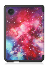 NoXx Hoes Geschikt voor Kobo Clara 2E Hoesje Bookcase Cover Book Case Hoes Sleepcover - Galaxy