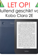 Kobo Clara 2E Hoesje Bookcase Cover Book Case Hoes - Donker Blauw