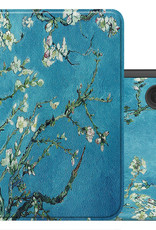 NoXx Hoes Geschikt voor Kobo Clara 2E Hoesje Bookcase Cover Book Case Hoes Sleepcover - Bloesem