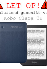Kobo Clara 2E Hoesje Bookcase Cover Hoes - Kobo Clara 2E Case Cover Hoes - Rood